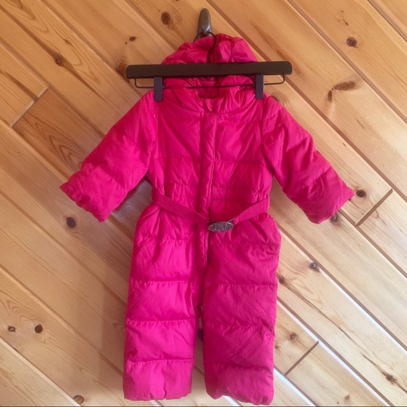 Ralph Lauren Other - Ralph Lauren Fuschia Hooded Snowsuit 18 month